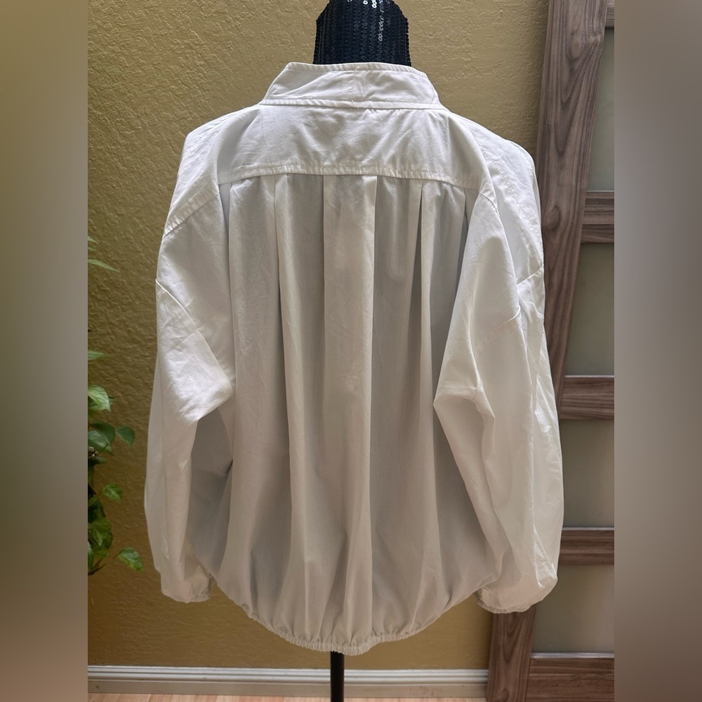Banana Republic NWT White Blouse Size L ๐ค - Picture 3 of 6
